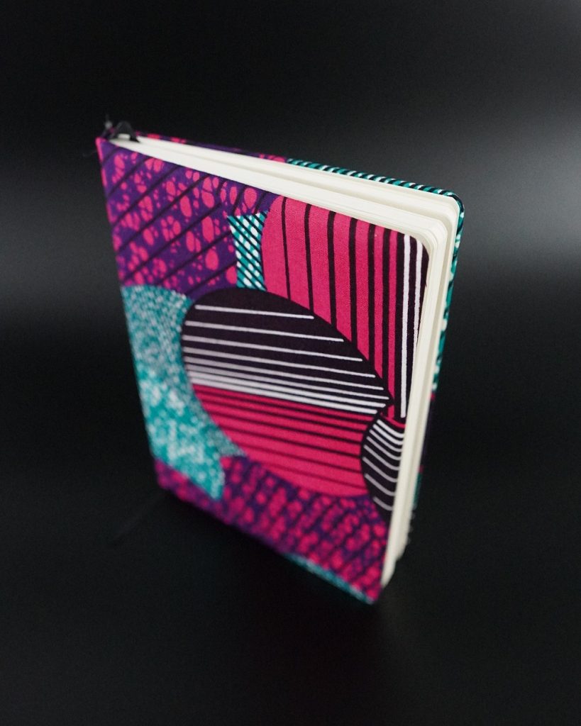African Textile Notepad - Calabash - Black