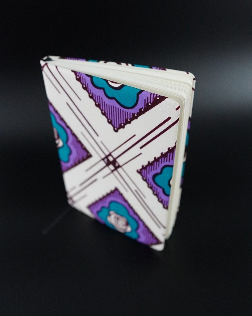 African Textile Notepad - Iroko - Black
